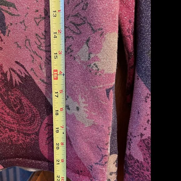 VINTAGE KORET Multicolor & Gold Weave Cardigan Sweater. Oh wow, is this pretty! - Picture 9 of 16